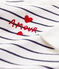 Zweiteiliges Baby-Set aus Bio-Baumwolle mit Marinestreifen weiss MARSHMALLOW/blau SMOKING